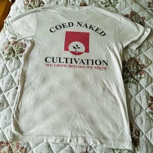 Vintage COED NAKED SPORTS 100% cotton White T-Shirt   Unisex  medium